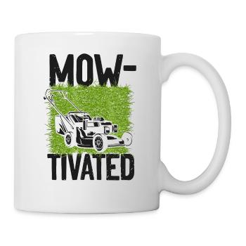 Lawn Mower Mowing Dad Father - Tasse - Weiß - Rechts