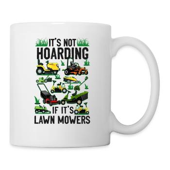 Lawn Mower Mowing Dad Father - Tasse - Weiß - Rechts