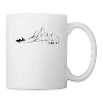 Lawn Mower Mowing Dad Father - Tasse - Weiß - Rechts