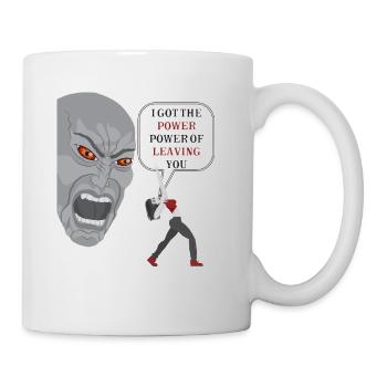 Scheidung, Trennung, Ende, Verlassen, Powerfrau - Tasse - Weiß - Rechts