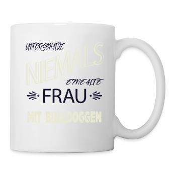 frauen doggie feminist female bachhund protest - Tasse - Weiß - Rechts