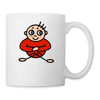 Yogi Chillen Comic Meditation - Ich kann Yoga - Tasse - Weiß - Rechts
