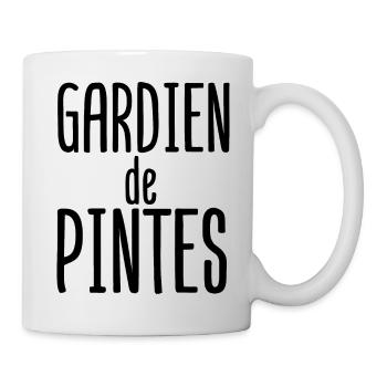 Gardien de pintes cadeau humour bière football - Mug blanc - blanc - Droite