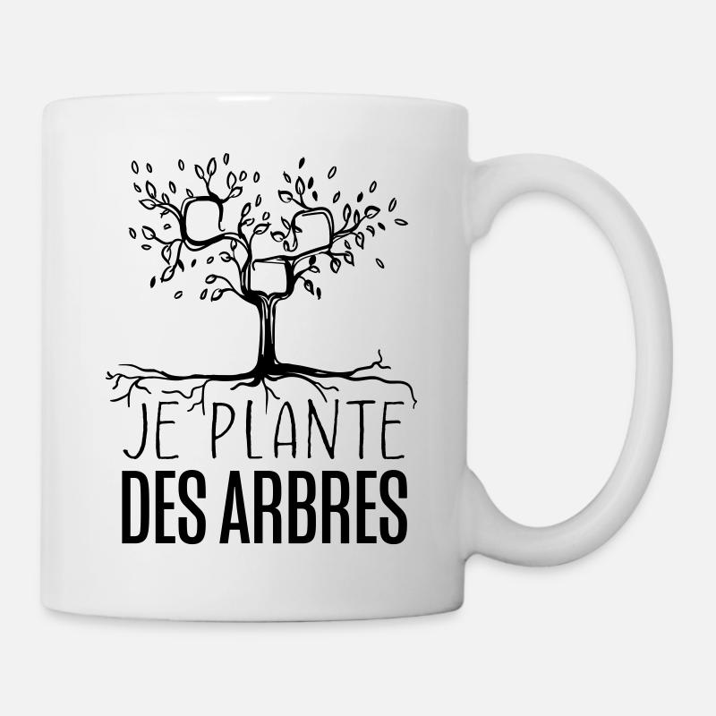Je plante des arbres - Mug blanc - blanc
