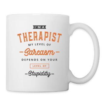 Thérapeute Drôle Titre du poste Profession - Mug blanc - blanc - Droite