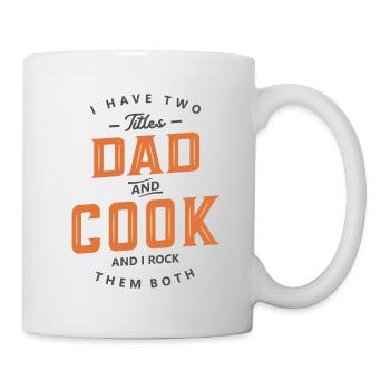 Dad and Cook Funny Job Title Profession - Mug - white - Right