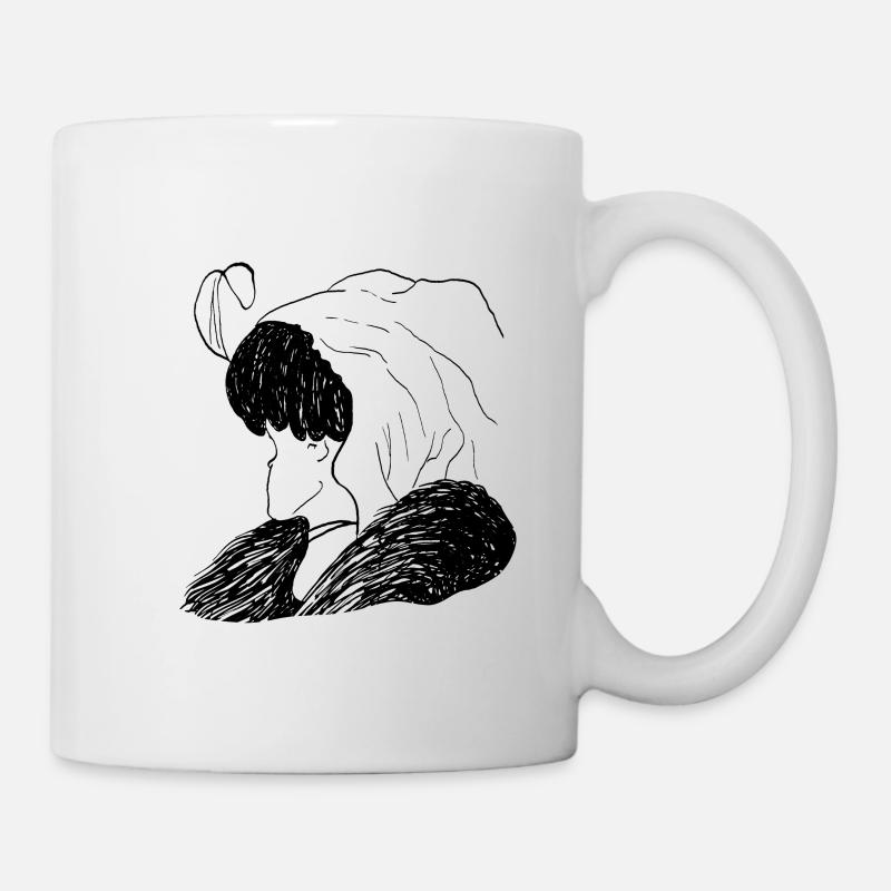 bagging old lady or young woman - Mug - white