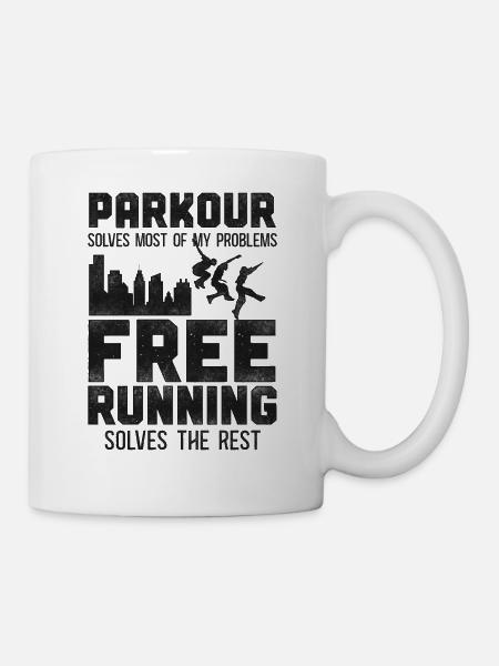 Parkour Free Running Traceur - Tasse - Weiß
