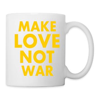 Make love not war - Tasse - Weiß - Rechts