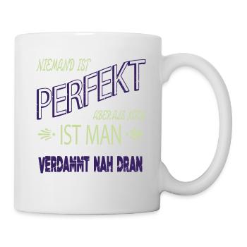 lustige sprüche bday cool weihnachten backen - Tasse - Weiß - Rechts