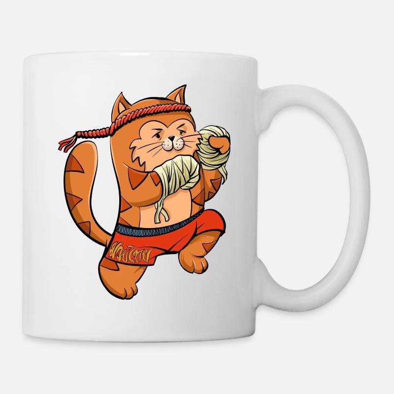 Muay Thai Boxing Chaton - Mug blanc - blanc