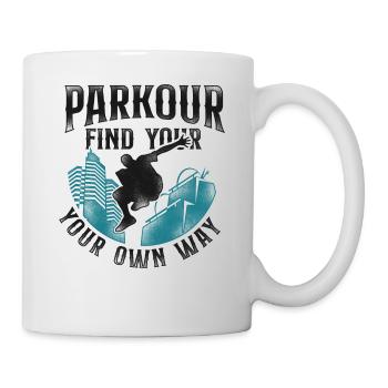 Parkour Free Running Traceur - Tasse - Weiß - Rechts
