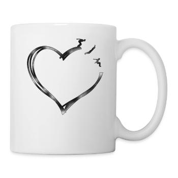 Parkour Free Running Traceur Heart - Mug - white - Right