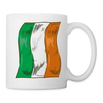 Ireland Flag Vintage Irish Flag Dublin - Mug - white - Right