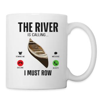 Canoe Canoeing Vintage Phone - Tasse - Weiß - Rechts