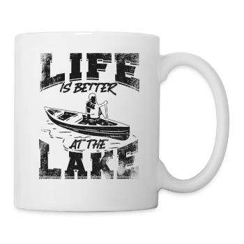 Canoe Canoeing Vintage Life Is - Tasse - Weiß - Rechts