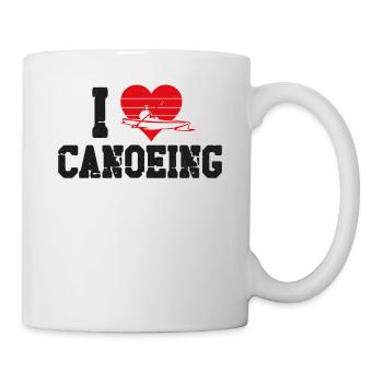 Canoe Canoeing Heart Vintage I - Tasse - Weiß - Rechts