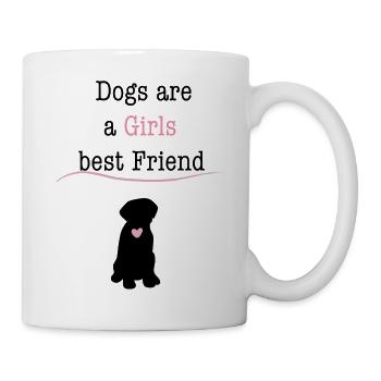 Les chiens sont les meilleurs amis des filles - Mug blanc - blanc - Droite