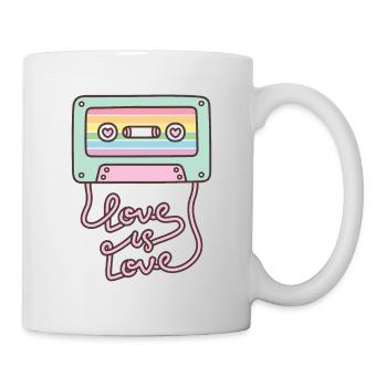 Kassette Pride Love Is Love - Tasse - Weiß - Rechts