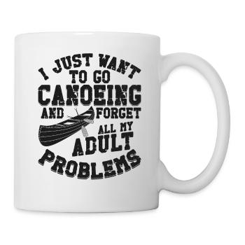 Canoe Canoeing Vintage I Just Want - Mug - white - Right