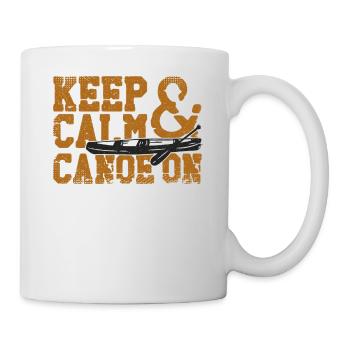 Canoe Canoeing Vintage Keep Calm - Tasse - Weiß - Rechts