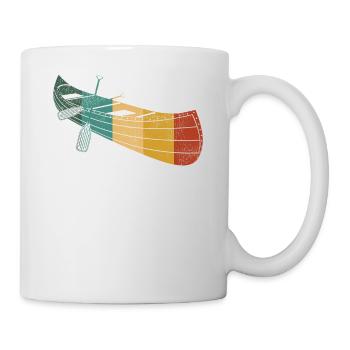 Canoe Canoeing Retro Vintage - Tasse - Weiß - Rechts