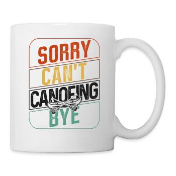 Canoe Canoeing Retro Vintage Sorry - Tasse - Weiß - Rechts