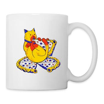 Chat Gourmand - Mug blanc - blanc - Droite