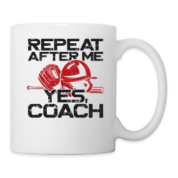 Entraîneur de fans de baseball Vintage Repeat - Mug blanc - blanc - Droite