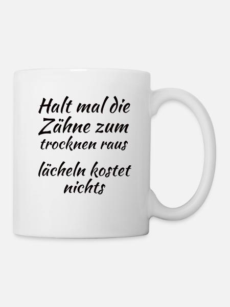 Zähne trocknen - Tasse - Weiß