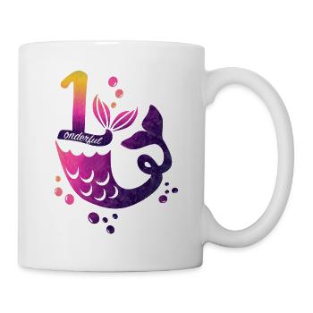 1er anniversaire Sirène 2 - Mug blanc - blanc - Droite