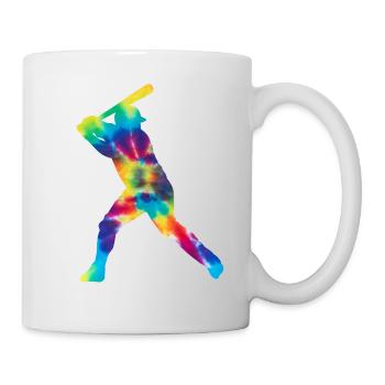 Baseball Fan Tie Dye Batter - Tasse - Weiß - Rechts