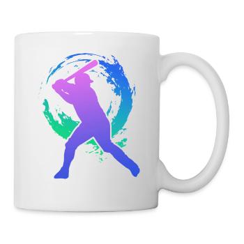 Baseball Fan Retro Vintage 80s 90s - Tasse - Weiß - Rechts