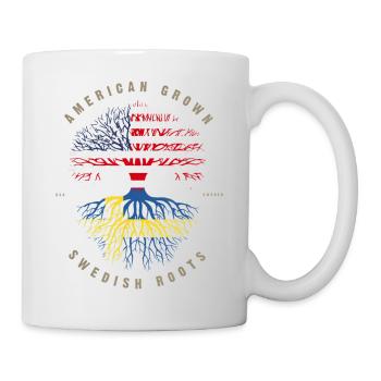 Racines suédoises cultivées aux États-Unis Drapeau de la Suède - Mug blanc - blanc - Droite