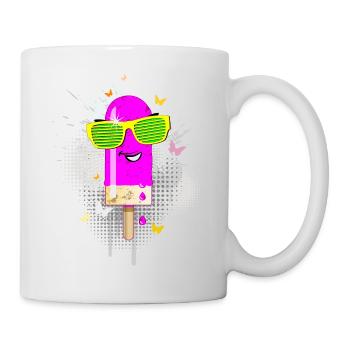 Popsicles Summer heat cool sunglasses delicious - Mug - white - Right
