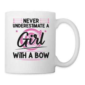 Archery Bow Archer Girl Never - Mug - white - Right