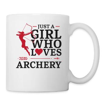 Archery Bow Archer Girl Vintage - Mug - white - Right