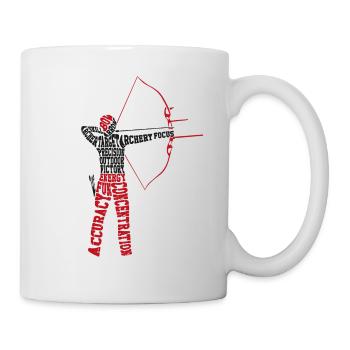 Archery Bow Archer Word Cloud - Mug - white - Right