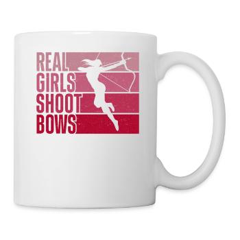 Archery Bow Archer Girl Vintage - Mug - white - Right