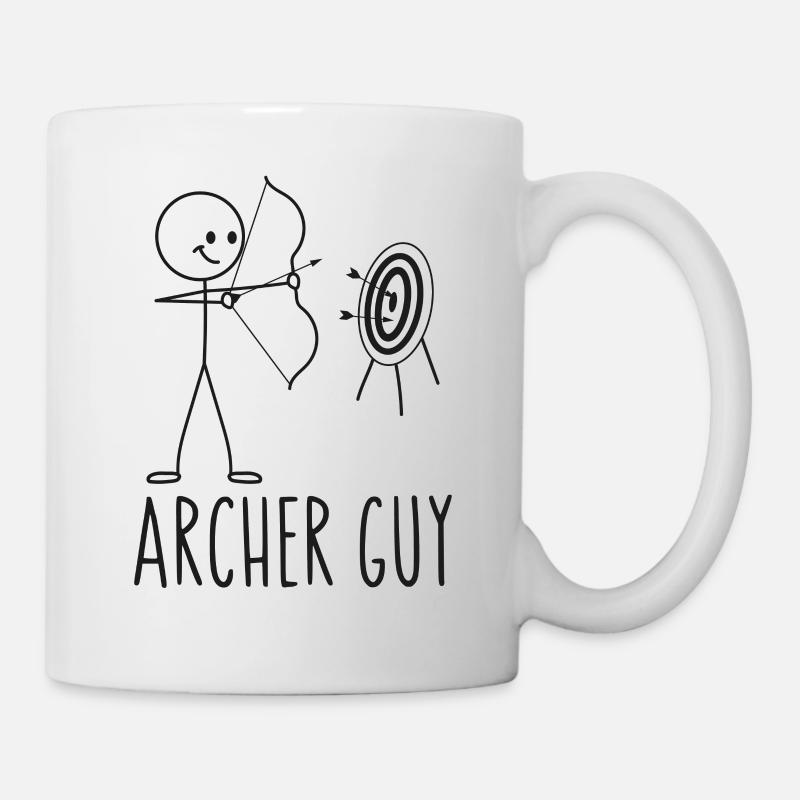 Arc de tir à l’arc Archer vintage - Mug blanc - blanc