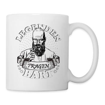 Legenden tragen Bart - Tasse - Weiß - Rechts