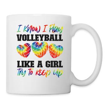 Joueuse de volleyball Team Girl Tie - Mug blanc - blanc - Droite
