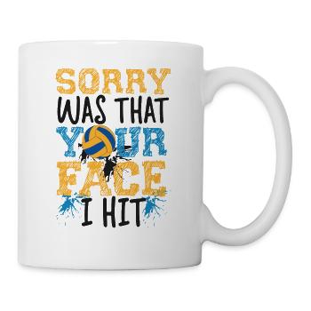 Volleyball Player Team Sorry What - Mug - white - Right