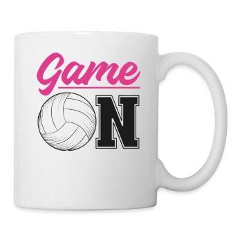 Jeu d’équipe de joueur de volleyball sur - Mug blanc - blanc - Droite