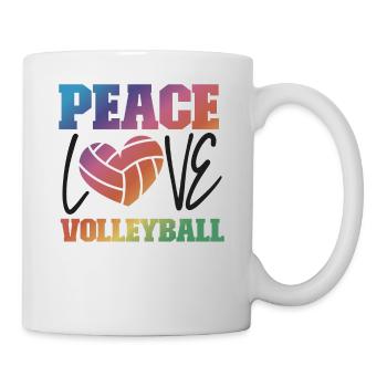 Joueur de volleyball Équipe Peace Love - Mug blanc - blanc - Droite