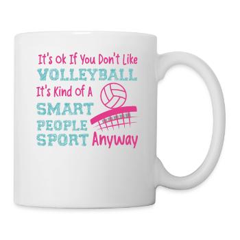 Équipe de volley-ball C’est ok si - Mug blanc - blanc - Droite
