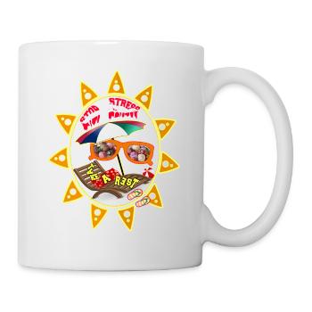 Stop stress, take a rest - Mug blanc - blanc - Droite