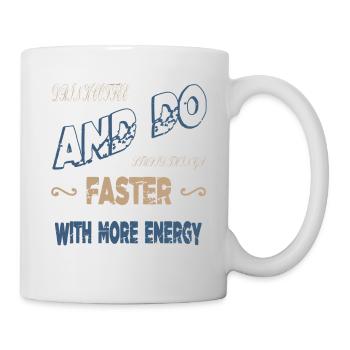quote birthday present coffeebean milk office mug - Tasse - Weiß - Rechts