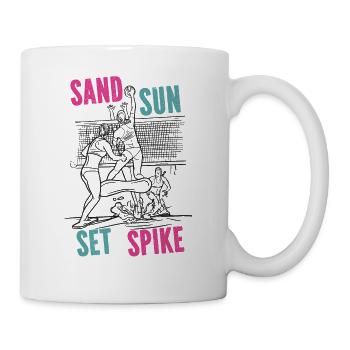 Volleyball Player Team Sand Sun - Mug - white - Right