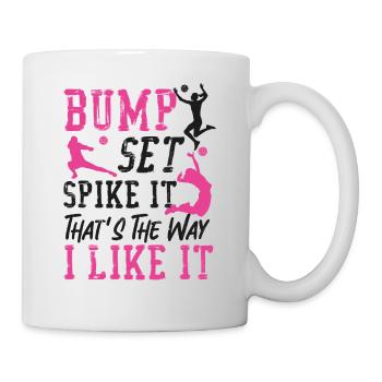 Volleyball Player Team Bump Set - Mug - white - Right